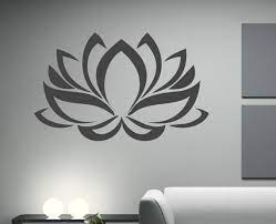 Lotus Flower Wall Decor Decal Vinyl