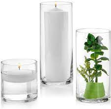 simple creative cylinder glass vases