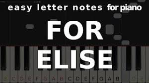 for elise easy letter notes for piano