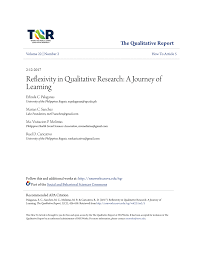 You can find quality examples of a qualitative research paper apa format if you need to write your content using this formatting style. Pdf Reflexivity In Qualitative Research A Journey Of Learning