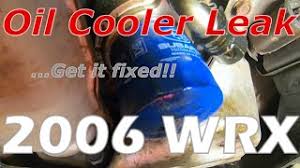 2006 subaru wrx oil cooler leak you