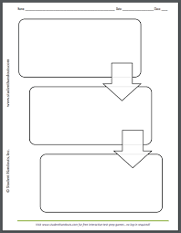 Printable 3 Box Flow Chart Worksheet Student Handouts