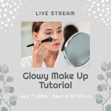 beauty tutorial with woman applying