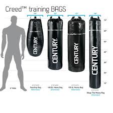 Size Charts Training Bags Century Martial Arts Fitness