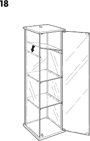 Ikea Detolf Glass Door Cabinet 17x64