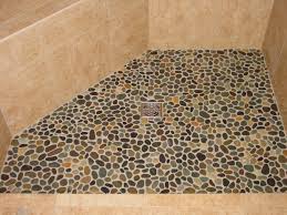 pebble shower floors for tiled showers
