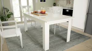 extendable dining table white gloss