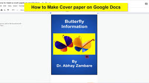 how to make a cover page on google docs
