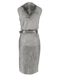 Lagence Silver Tone Wrap Dress
