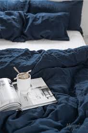 blue linen bedding navy blue bedding