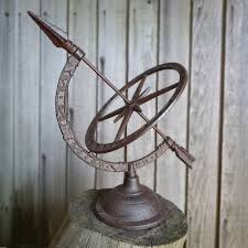 cast iron armillary sundial 35cm