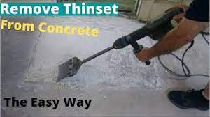 remove thinset from concrete floor dust