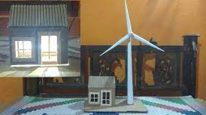 working model of a wind turbine