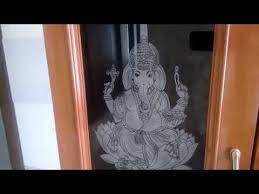 pooja room door designs with glass and