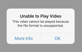 video file format not supported error