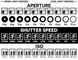 Image Result For Shutter Speed Iso And Aperture Chart