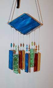 Stained Glass Wind Chimes With Ball