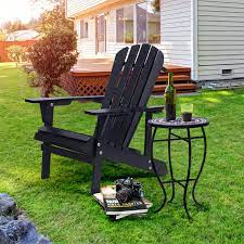 wood frame stationary adirondack chair