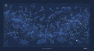 2017 Pi Day Star Chart Carree Projection 2017