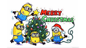 merry christmas wishes cute minions and