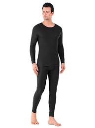 David Archy Mens Rib Stretchy Ultra Soft Winter Warm Base Layer Top Bottom Thermal Set Long Johns With Fly
