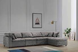 lima fabric sectional sofa and ottoman
