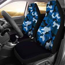 Blue Camouflage Car Seat Covers Car