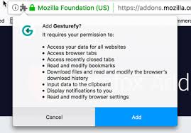 permissions firefox extension