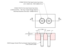 Solved Countersink Diameter For Flat Head Socket Cap Screws