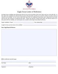 eagle scout recommendation letter forms
