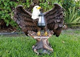 Large Solar American Bald Eagle Statue