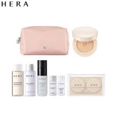 hera makeup kit with leather pink pouch