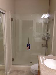 Newly Installed Shower Doors Slightly