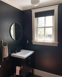 decorate with black in the bathroom