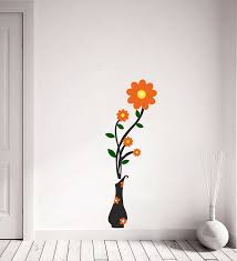flower pot wall sticker
