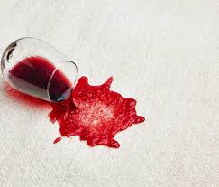 red wine spill on carpet