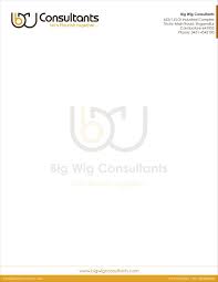 Letter Head Design For Big Wig Consultant Letterhead