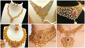 trendy gold necklace jewellery designs