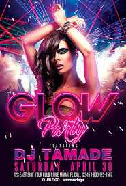 Glow Flyer Template Glow Party And Club Flyer Template Awesomeflyer