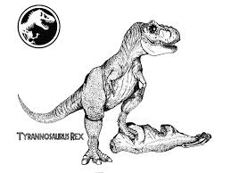 Animal Printable Jurassic Park T Rex Coloring Pages Coloring Tone
