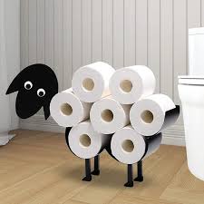 Sheep Toilet Paper Holder Black Funny