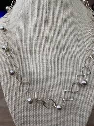 k silver necklace chain gem
