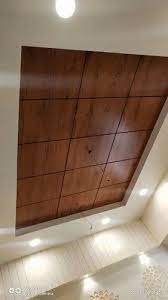 modern veneer wooden ceiling design