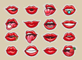 cartoon lips vector images over 38 000