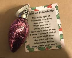 Light Of Friendship Christmas Light Bulb Ornament Gifts For