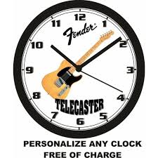 Fender Telecaster Guitar Wall Clock New