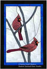 Stained Glass Cardinals Window