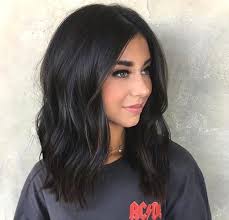Find and achieve your perfect shade of black hair, from soft natural black hair to jet or blue black hair. Soft Black Hair Color Medium Length Haircut Ecemella
