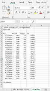 use vlookup to compare two lists