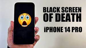 black screen of on iphone 14 pro